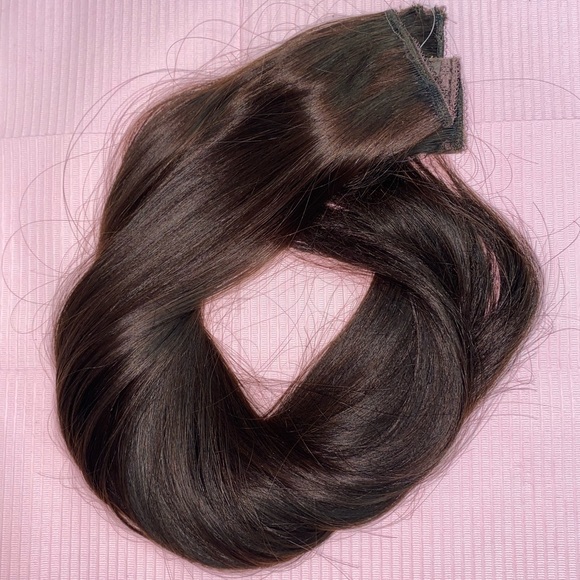 Dark Brown #4 Clip In Hair Extensions 1 piece - Picture 1 of 3